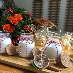 mini süt soya wax mum