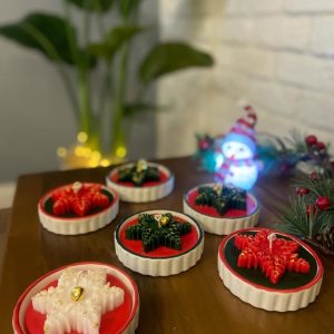 Kar tanesi seramik mum