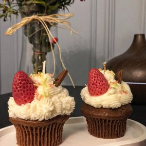 cupcake kremalı mum