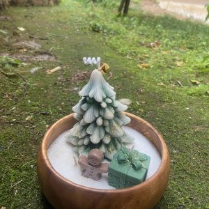 Karlı yılbaşı mum